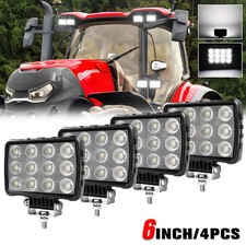 4x LED Work Lights Flood Beam Forklift Truck Tractor Heavy-Duty Auxiliary Lights picture
