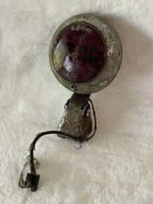 Vintage U.S. 400 STOP Light Lens Red Prewar Accessory Brake Lamp with bracket ￼ picture
