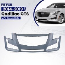 Primed Front Bumper Cover For 2014-2019 Cadillac CTS w/o Park Assist 84033411 picture
