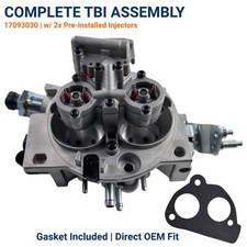 Throttle Body 17093030 w/ Twin Injectors 5235206 Gasket Kit For GM Chevy TBI V8 picture