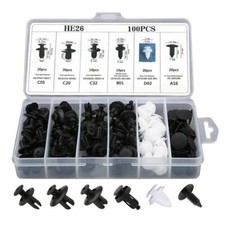 100PCS Retainer Clips Body Bumper Rivet Retainer Trim Molding Push Pin Clips Kit picture
