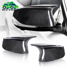 2x Real Carbon Fiber Rear Side Mirror Cover Caps For Infiniti Q50 Q50S 2014-2020 picture