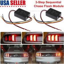 New 2X 3-Step Sequential Flow Semi Dynamic Chase Flash Tail Light Module Boxes picture