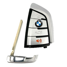 OEM BMW Remote Fob + Uncut Key Insert Silver N5F-ID21A (SHP) picture