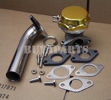Universal Gold 35mm/38mm Turbo Manifold 14 PSI External Wastegate + Dump Pipe picture