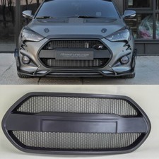 Matt Black Fiberglass Front Radiator Grille For 2013~2017 Hyundai Veloster Turbo picture