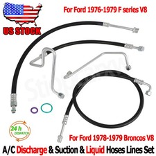 For 1976-79 Ford F-100/150 78-79 Bronco V8 A/C Discharge Suction Hoses Lines USA picture