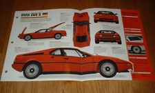 1980 BMW M1 SPEC SHEET BROCHURE INFO PRINT POSTER PHOTO 78 79 80 81 82 M-1 picture