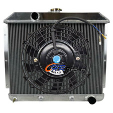 3 Row Aluminium Radiator+Fan for 1949 1950 1951 Mercury Cars w/Chevy engine picture