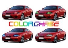 Color Chasing LED Headlight Flow Halo kit for Hyundai Tiburon 05-06 picture