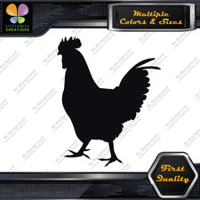 Rooster Chicken Adult Male Farm Animals Silhouette Walking Decals Stickers Vinyl picture