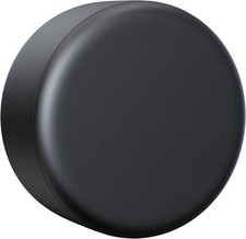 Stylish Black PVC Leather Tire Cover - Fits 32-34 Inch Spare Tires Universally picture