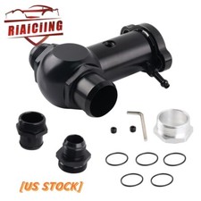 Universal Aluminum 16AN Fitting Inline Filler Neck Hose Radiator Connector w/Cap picture