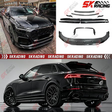 Fits Audi RSQ8 2020‑2023 Dry Carbon Front Lip Spoiler Wing Side Skirts BodyKits picture