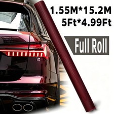 5FTx50FT Gloss Black Red Chameleon Color Shift Vinyl Wrap Car Film US Stock picture