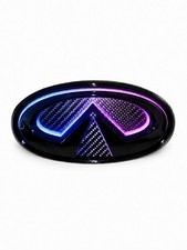 2018-2024 Gloss Black Carbon Fiber RGB Infiniti Q50 Front Grille Emblem Badge picture