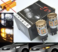 Canbus LED Switchback Light White Amber 3157 Two Bulb Front Turn Signal Upgrade picture