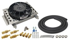 Derale Fluid Cooler and Fan 12.75 x 9.375 x 4.313 in 6 AN Male Adapters 13950 picture