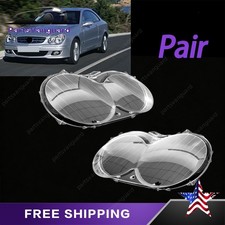 Pair Headlight Lens Cover Replacement Fits 04-09 Mercedes Benz CLK-280 C209 W209 picture