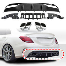 C63 Style Rear Diffuser Lip For Mercedes Benz W205 C300 C350 AMG-Line 2015-2021 picture