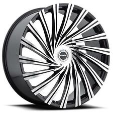 28 inch 28x10 Strada TORNADO BLACK MACHINED wheels rims 6x135 6x139.7 +30 picture