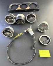 Vintage Dixco Oil Pressure Water Temp Amps 5 Gauges Lot With Mount See Pics F6.1 picture