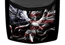 Beautiful Angel Warrior Women Truck Hood Wrap Vinyl Car Graphic Decal American picture