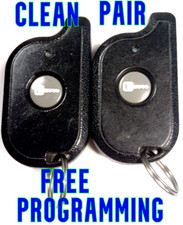 2X PAIR OF CLEAN PURSUIT KEYLESS REMOTE START TRANSMITTER ELVATCC P/N# 07S1BPR picture