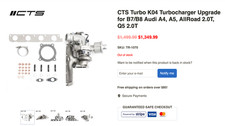 CTS B7/B8 2.0T K04 Turbocharger Upgrade picture