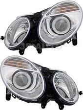 For 2007-2009 Mercedes Benz E Class Headlight Halogen Set Pair picture