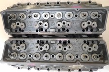 GM NOS 14011034 SB Chevy Bowtie Cast Iron Heads, 2.02/1.60, 184CC Int, 64CC picture