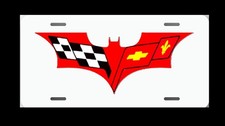 Aluminum white Plate TAG 6'' x 12'' with Vinyl Logo Made in USA FOR BATMAN picture