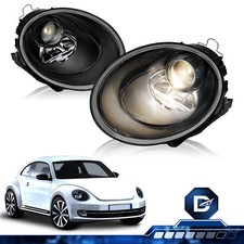 For 2006-2010 VolksWagen Beetle Halogen Type Black Headlights Left+Right Pair  picture
