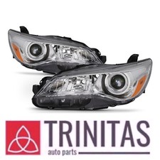 2015 2016 2017 15 16 17 Camry SET Chrome Headlights headlamps Head Lamp Light picture