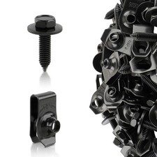 50 Pcs Body Fasteners - 25 Bolts & 25 U-Nut Clips 1/4-20 picture