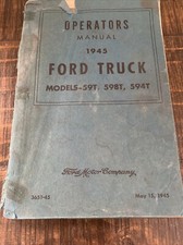 VTG 1945 Operators Manual Ford Truck Models 59T 598T 594T PB picture