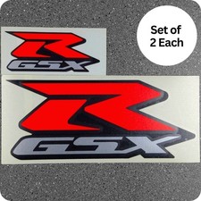 GSXR Decals Neon Fluorescent Red Stickers 125 150 250 600 750 1000 Silver Set R picture
