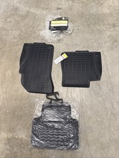 New Rare Audi Q7 all-weather rubber Genuine floor mats Complete Blackout picture