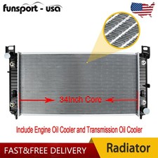 2370 34'' Radiator for For Chevy Silverado 1500 2500 Suburban Tahoe 4.8 5.3 6.0L picture