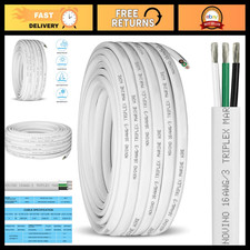 16 Gauge Marine Wire 16/3 Triplex Cable - Marine Grade Electrical Wire 100FT picture