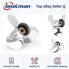 10 1/4x16  Boat Outboard Propeller For Mercury 30-70HP 13 Tooth Stainless Steel picture