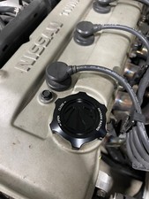 RARE JDM Hayashi racing oil cap black fits most nissan infiniti and Pre 01 honda picture