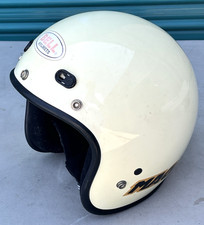 Vintage Bell Mag Magnum LTD Motorcycle Helmet Large White Cream picture