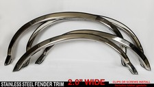 Fits 87-96 Bronco F150 Truck Chrome Polished Stainless Steel Fender Trim Set picture