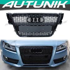 For 2009 2010-2012 Audi A5 S5 B8 8T Honeycomb Black Grill RS5 Style picture