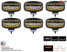 Jumbo Led Spot Light X6 + Strobe Flashing Warning 12V 24V Truck Tractor Tipper picture