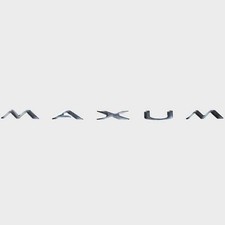 Maxum Boat Raised Logo Decal 136175 | Silver Sticker picture