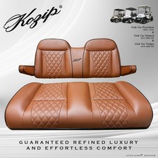 'KOZIP' CLUB CAR PRECEDENT/TEMPO GOLF CART FRONT SEAT/BACKREST CUSHION SET BROWN picture