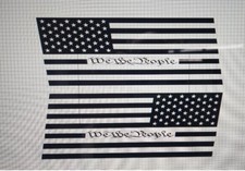 We The People American Flag Ford Excursion Side window Flags.  Both Sides  picture