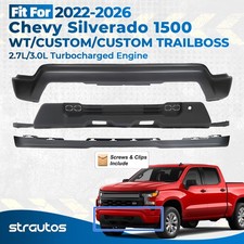 Front Bumper Cover Kit For 2022-2026 Chevy Silverado 1500 w/o Sensor Hole w/Vent picture